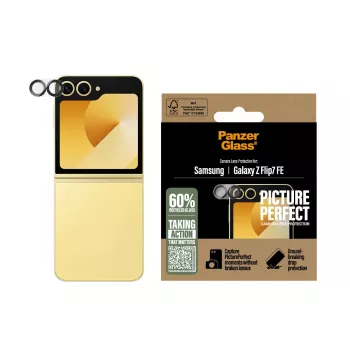 Προστασία φακού κάμερας PanzerGlass PicturePerfect για Samsung Galaxy Z Flip7 FE — σκληρυμένο γυαλί, σιλικόνη, διαφανές, 1 τεμ.
