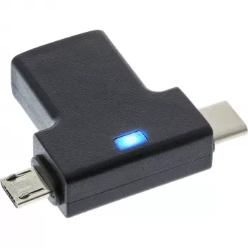 InLine προσαρμογέας OTG USB 3.1/2.0 T, βύσμα USB-C ή Micro-USB σε υποδοχή A