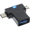 InLine προσαρμογέας OTG USB 3.1/2.0 T, βύσμα USB-C ή Micro-USB σε υποδοχή A