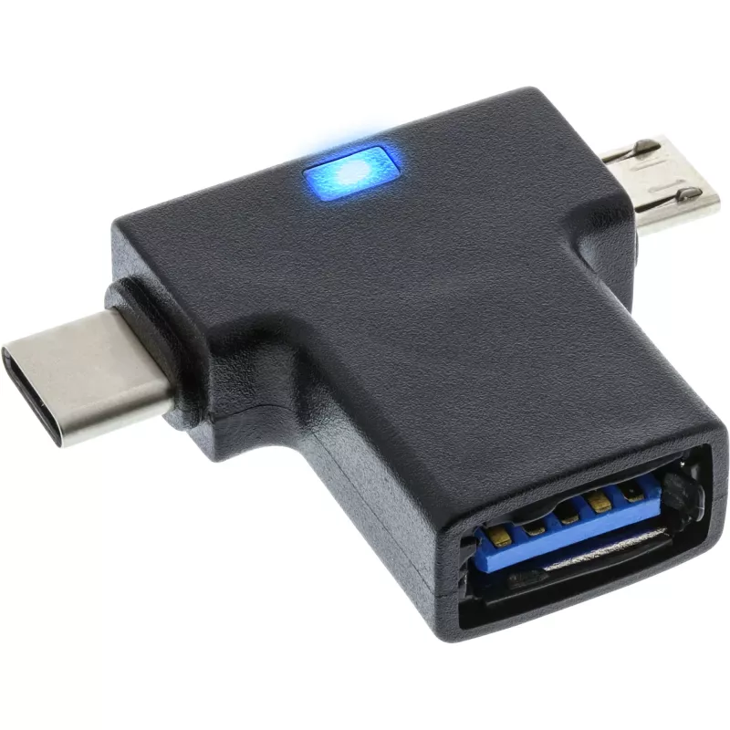InLine προσαρμογέας OTG USB 3.1/2.0 T, βύσμα USB-C ή Micro-USB σε υποδοχή A