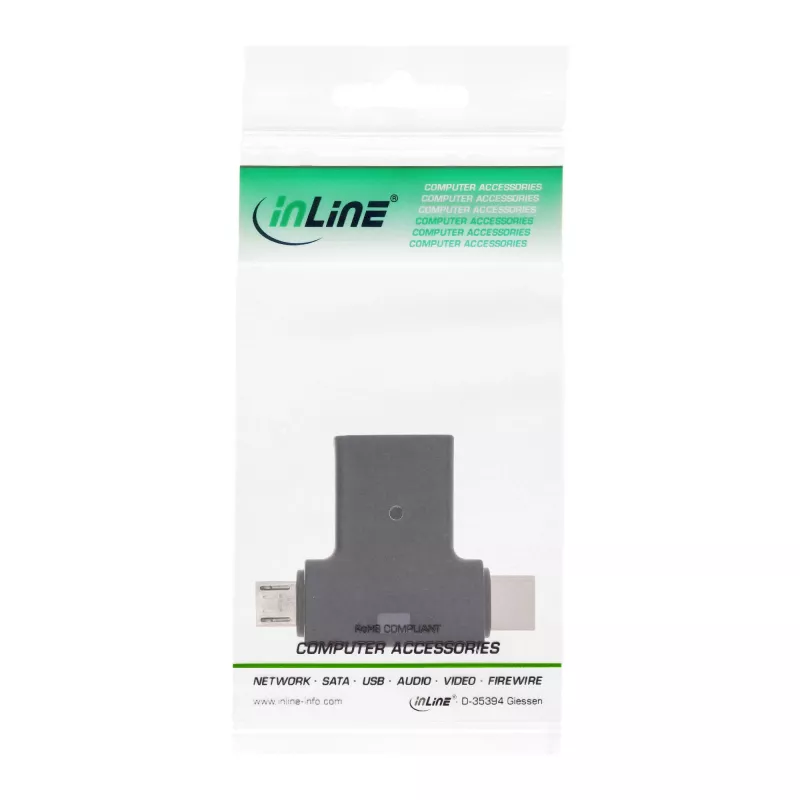 InLine προσαρμογέας OTG USB 3.1/2.0 T, βύσμα USB-C ή Micro-USB σε υποδοχή A
