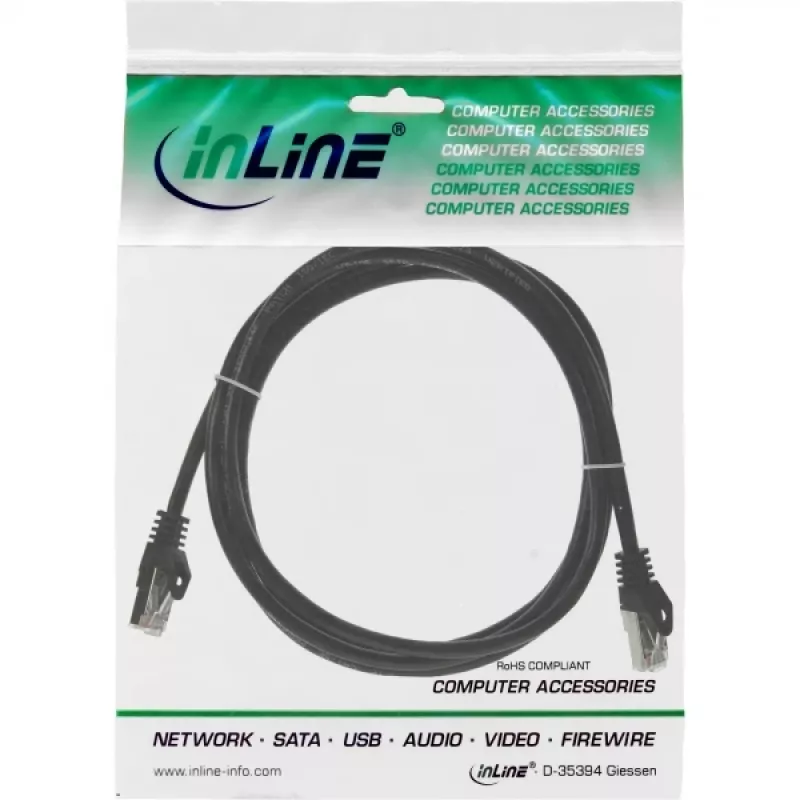 InLine καλώδιο patch F/UTP Cat.5e μαύρο 3m