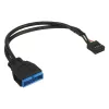 InLine USB 2.0 σε 3.0 εσωτερικό USB 2.0 header / USB 3.0 εσωτερικό, 0,30 m