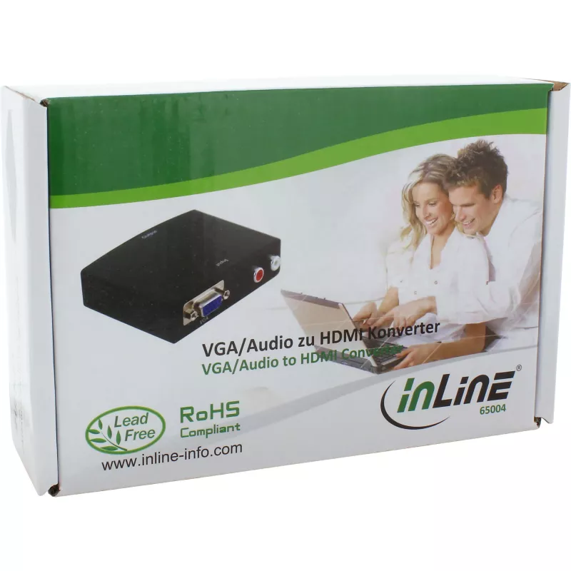 InLine μετατροπέας VGA + ήχου σε HDMI είσοδος VGA και Cinch-audio έξοδος HDMI