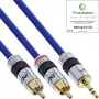 InLine καλώδιο ήχου Premium 2x βύσμα Cinch / βύσμα 3,5 mm επιχρυσωμένο 1 m