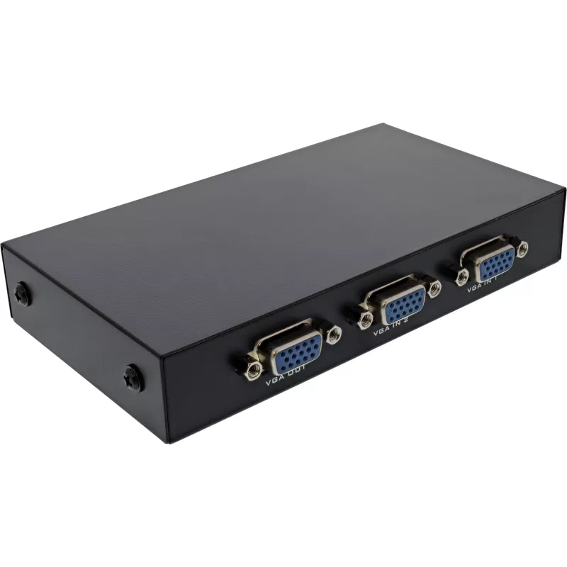 InLine διακόπτης VGA χειροκίνητος 2 θυρών 15-Pin Sub-D HD 1920 x 1440