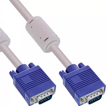 Καλώδιο S-VGA InLine 15 HD γκρι αρσενικό/αρσενικό 1,5 m