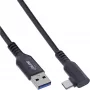 InLine Καλώδιο USB 3.2 Gen.1, βύσμα USB-C γωνιακό - βύσμα USB-A για VR, μαύρο, 5m