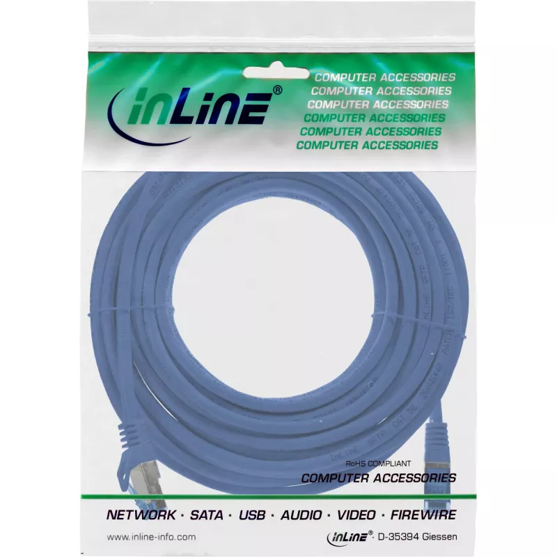 InLine 72607B Καλώδιο δικτύου Μπλε 7,5 m Cat6a S/FTP (S-STP)