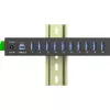 InLine 35396C βιομηχανικό hub USB 3.2 Gen 1 10 θυρών, 10x USB-A 5 Gb/s, USB-B, αλουμίνιο, ράγα DIN, με τροφοδοτικό, μαύρο