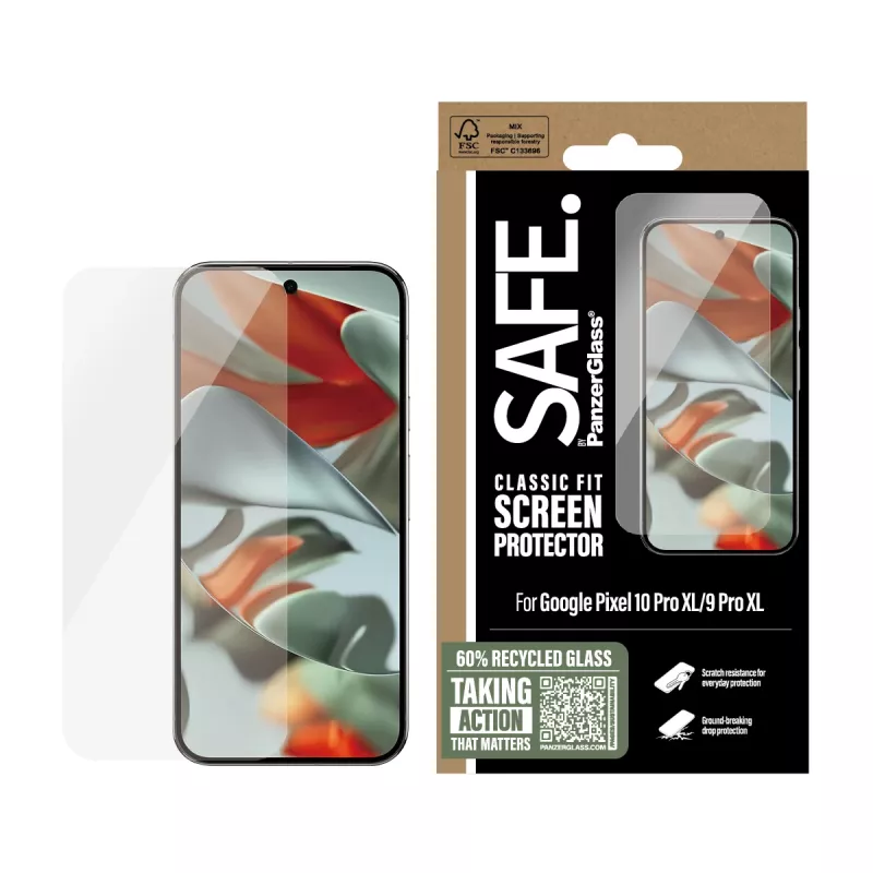 PanzerGlass SAFE. by ® Μεμβράνη προστασίας οθόνης Google Pixel 10 Pro XL | 9 Pro XL | Classic Fit