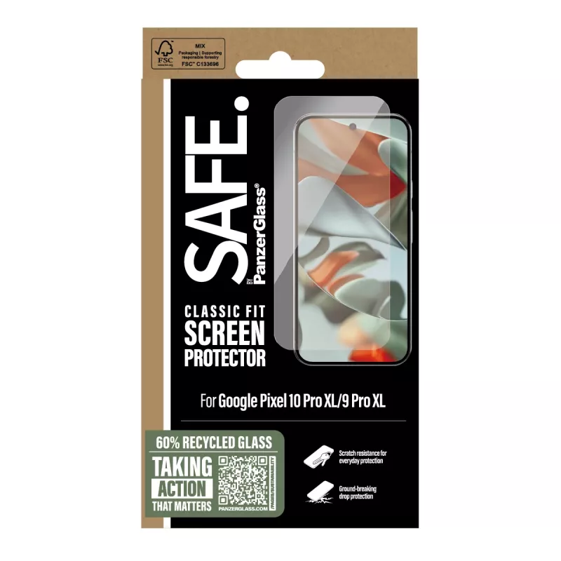 PanzerGlass SAFE. by ® Μεμβράνη προστασίας οθόνης Google Pixel 10 Pro XL | 9 Pro XL | Classic Fit
