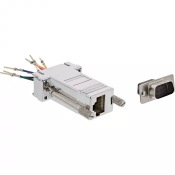 InLine Προσαρμογέας 9 Pin Sub-D βύσμα αρσενικό RJ45 υποδοχή θηλυκή μεταλλικός 68889M