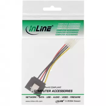 InLine Καλώδιο προσαρμογέα τροφοδοσίας SATA 3,5 ίντσες / 15 Pin SATA με κλείδωμα 0,06 m