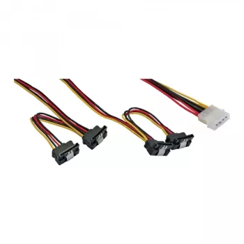 InLine Εσωτερικό καλώδιο τροφοδοσίας Y 1x Molex / 4x SATA γωνιακό με κλειδώματα 0,40+0,55m