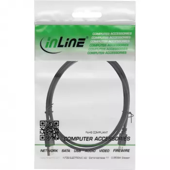 InLine Καλώδιο Micro-USB 2.0, USB Type-A βύσμα αρσενικό / Micro-B βύσμα αρσενικό, μαύρο, 2 m