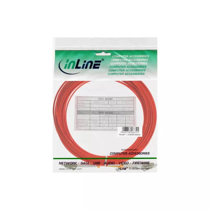 Καλώδιο οπτικής ίνας duplex LC/LC InLine 88522 50/125µm OM2 5m