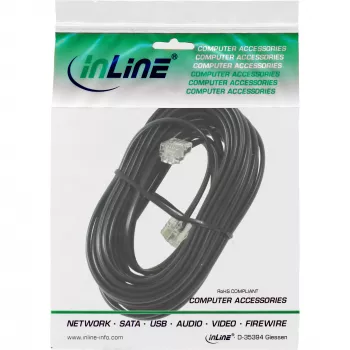 Modular καλώδιο InLine RJ11 βύσμα αρσενικό / βύσμα αρσενικό 6P4C 6m
