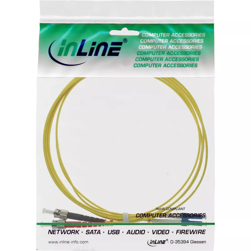 Καλώδιο οπτικής ίνας duplex InLine LC/ST 9/125µm OS2 2m