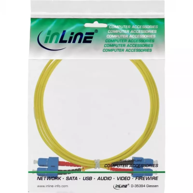 Καλώδιο οπτικής ίνας duplex InLine SC/SC 9/125µm OS2 2m, 2 m, OS2, SC, SC