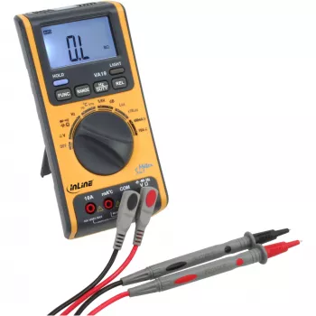 Ψηφιακό πολύμετρο InLine 5 σε 1 με LCD, μπαταρία 9V, 185×85×44 mm