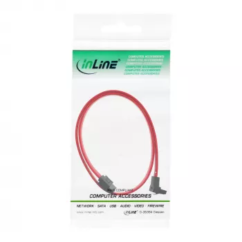 Καλώδιο SATA InLine για συνδέσεις 150-/300-/600-SATA γωνιακό με ασφάλειες, 90°, 0,3m