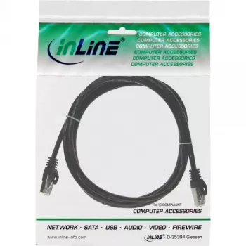 Καλώδιο patch InLine F/UTP Cat.5e μαύρο 0,5m