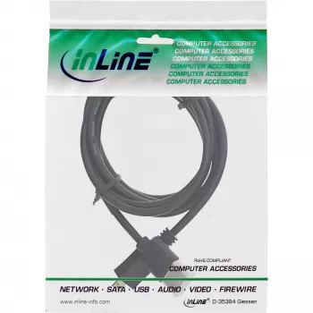 InLine Καλώδιο High Speed HDMI με Ethernet, αρσενικό A / αρσενικό D, εξαιρετικά επίπεδο, μαύρο/χρυσό, 1,5 m