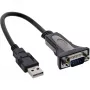 Καλώδιο προσαρμογέα USB 2.0 σε σειριακό InLine 33306I 0,25 m Μαύρο