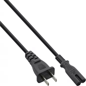 InLine Καλώδιο τροφοδοσίας βύσμα Κίνας σε Euro8 IEC-C7, μαύρο, 1,8 m