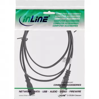 InLine Καλώδιο τροφοδοσίας βύσμα Κίνας σε Euro8 IEC-C7, μαύρο, 1,8 m