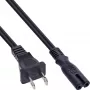 InLine Καλώδιο τροφοδοσίας Ιαπωνίας σε Euro8 IEC-C7, μαύρο, 1,8 m