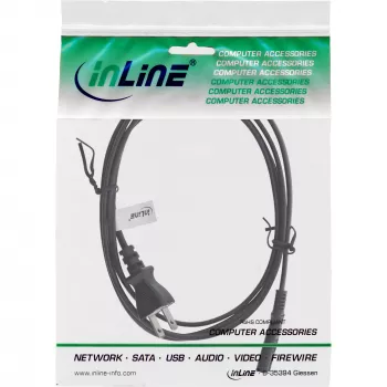 InLine Καλώδιο τροφοδοσίας Ιαπωνίας σε Euro8 IEC-C7, μαύρο, 1,8 m
