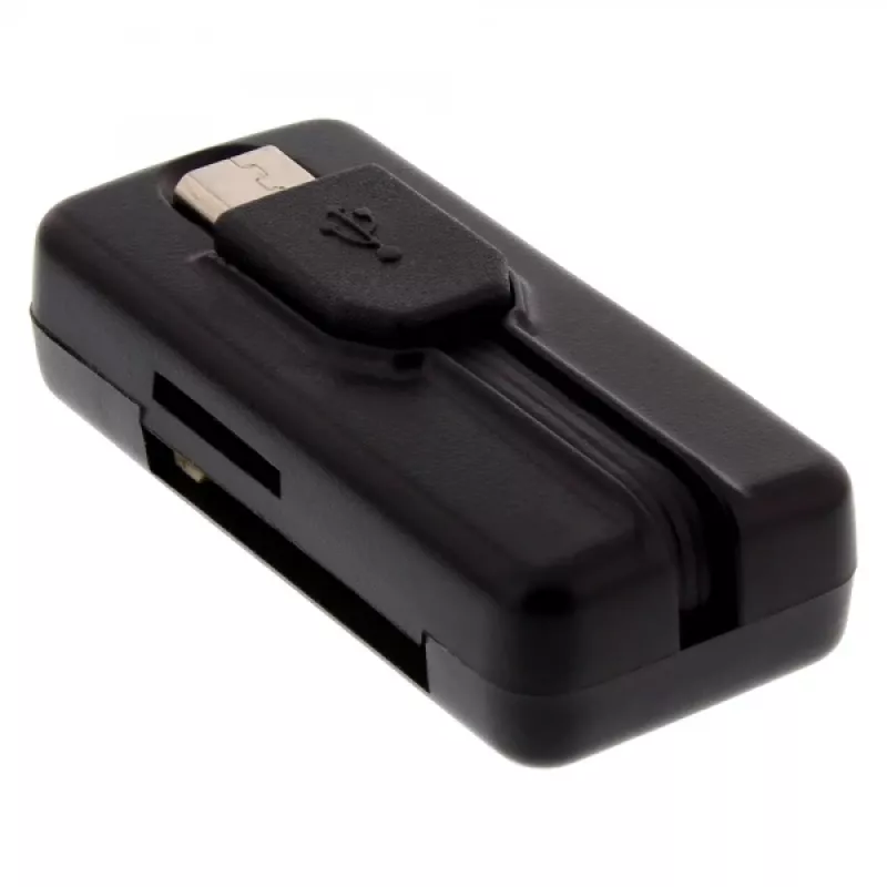 InLine OTG Αναγνώστης καρτών Dual Flex για SD, microSD με θύρα USB και 2 υποδοχές καρτών