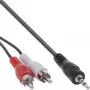 Καλώδιο ήχου 2x αρσενικό Cinch / αρσενικό βύσμα 3,5 mm Stereo 2m InLine 89939