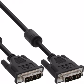 InLine Καλώδιο DVI-D 18+1 αρσενικό/αρσενικό Single Link 2 πυρήνες φερρίτη 2 m