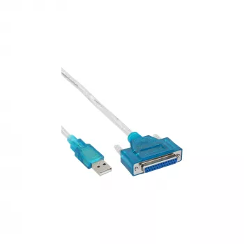 Καλώδιο εκτυπωτή USB InLine 33397I 1,8 m αρσενικό Type-A σε θηλυκό DB25