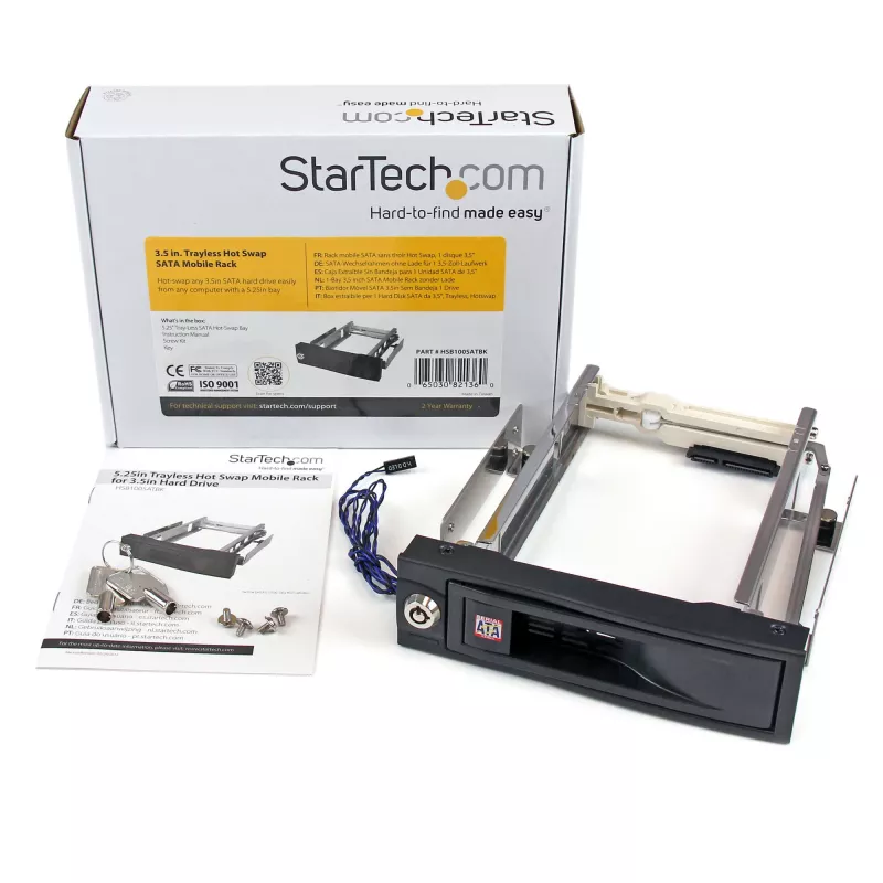 StarTech.com Θήκη κινητής μονάδας 5,25 ιντσών Trayless Hot Swap για σκληρό δίσκο 3,5 ιντσών