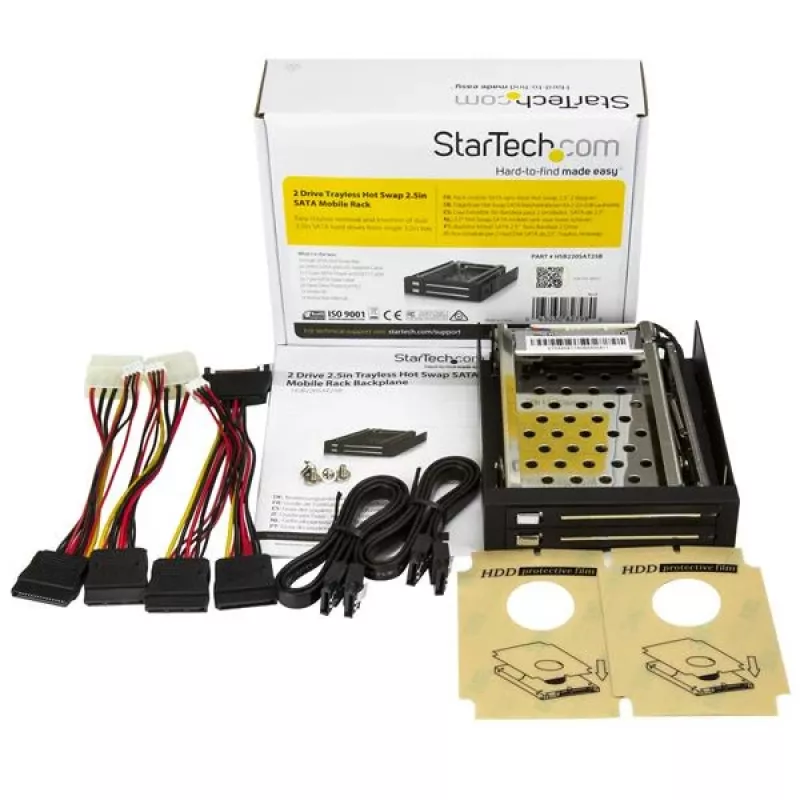 StarTech.com Backplane θήκης κινητής μονάδας SATA 2 δίσκων 2,5 ιντσών χωρίς δίσκους Hot-Swap
