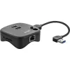 InLine Πολυπροσαρμογέας USB 3.0, 2xUSB-A, RJ45, αναγνώστης καρτών SD/MicroSD, μαύρο