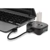 InLine Πολυπροσαρμογέας USB 3.0, 2xUSB-A, RJ45, αναγνώστης καρτών SD/MicroSD, μαύρο