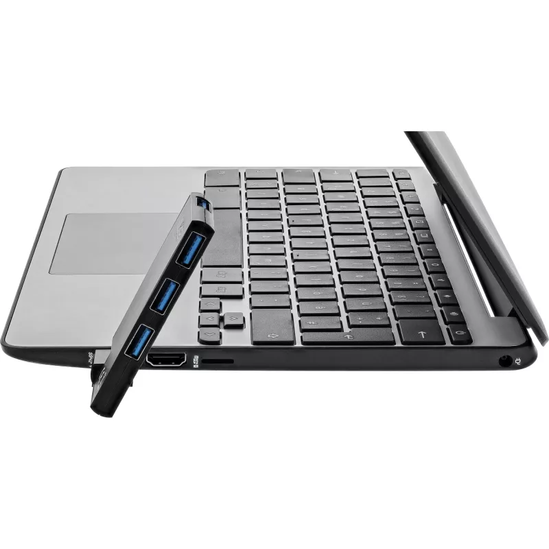 InLine Περιστρεφόμενο hub USB 3.0, 4 θύρες, μαύρο