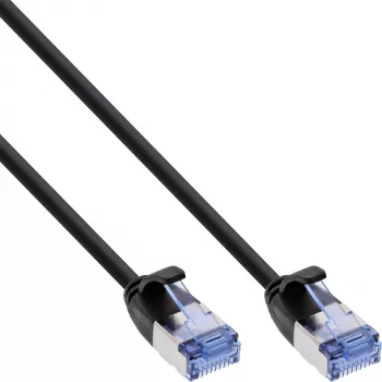 InLine Λεπτό στρογγυλό καλώδιο δικτύου U/FTP Cat.6A μαύρο 10m