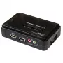 StarTech.com Κιτ διακόπτη KVM USB 2 θυρών μαύρο με ήχο και καλώδια
