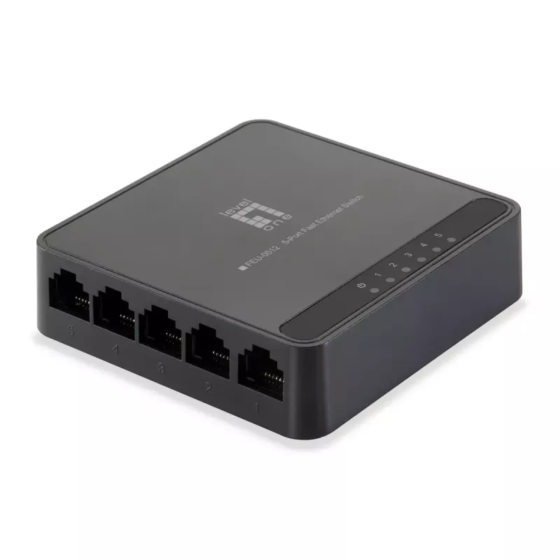 Διακόπτης δικτύου LevelOne FEU-0512 Fast Ethernet 10/100 Μαύρο