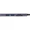 InLine Multi-Hub USB 3.2 Gen.1, 2x USB-A, HDMI 4K/30Hz, αναγνώστης καρτών, αλουμίνιο, γκρι