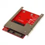 StarTech.com SAT32MSAT257 προσαρμογέας/μετατροπέας από mSATA SSD σε SATA 2,5 ιντσών, SATA 22 ακίδων, 6 Gbit/s, CE, μαύρο/κόκκινο/ασημί