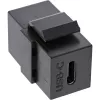 InLine Snap-In μονάδα USB 3.1, USB-C θηλυκό/θηλυκό, μαύρο κουτί