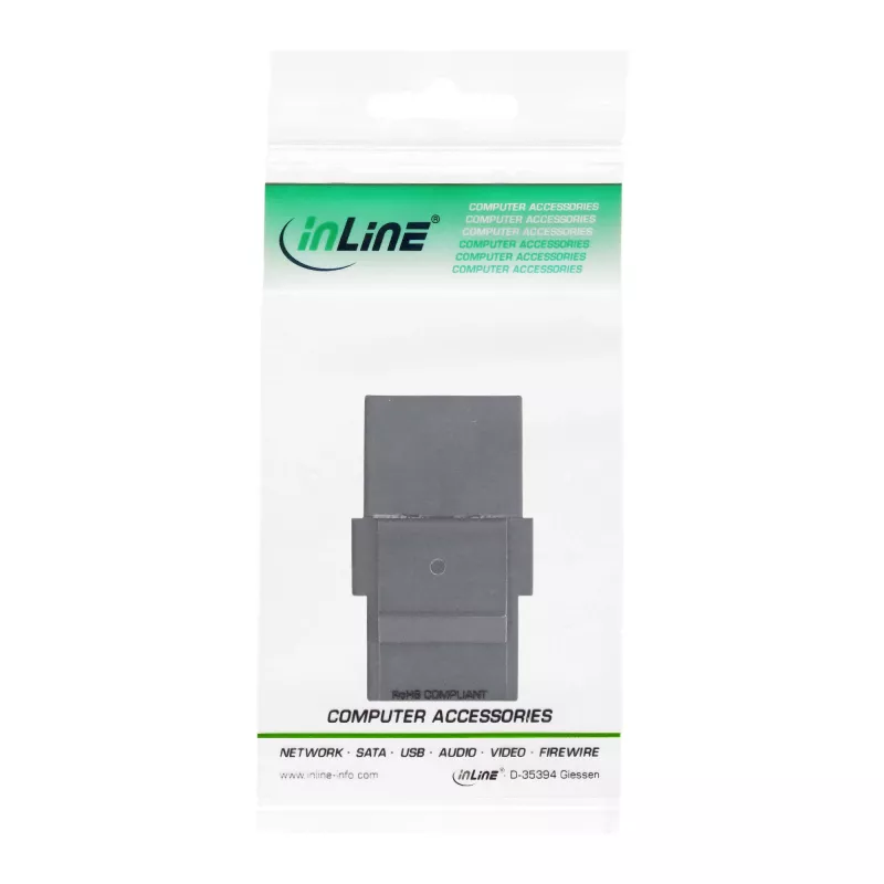 InLine Snap-In μονάδα USB 3.1, USB-C θηλυκό/θηλυκό, μαύρο κουτί