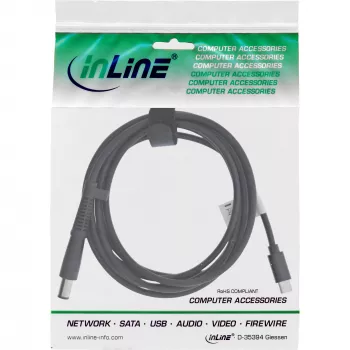 InLine Καλώδιο φόρτισης USB-C σε HP Notebook (στρογγυλό/μεγάλο), 2m